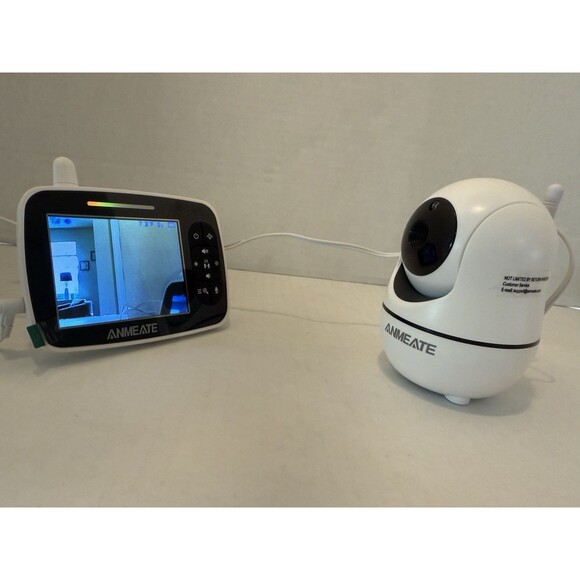 Anmeate Baby Monitor w/Remote Pan-Tilt-Zoom Camera, 2 Way Talk, Lullabies SM935E - Picture 1 of 9
